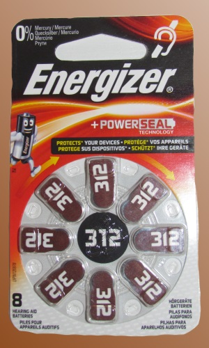 Baterie do naslouchadel Energizer typ 312