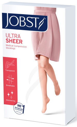 Stehenní kompresní punčochy se silikonovým lemem<br>JOBST Ultra Sheer