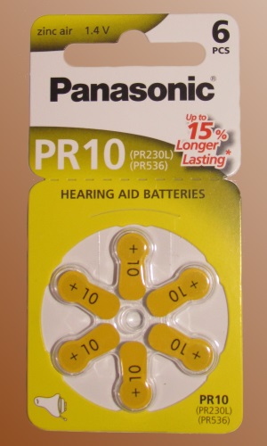 Baterie do naslouchadel Panasonic typ 10