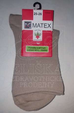 Hladké ponožky Matex Diabetes - Béžové