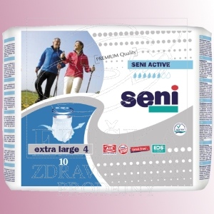 Natahovací elastické absorpční kalhotky<br />Seni Active Premium Quality extra Large