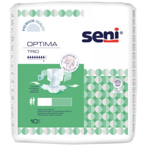 Prodyšné inkontinenční pleny s bederním pásem<br>Seni Optima Trio Large