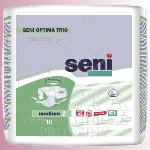 Prodyšné inkontinenční pleny s bederním pásem<br />Seni Optima Trio Medium