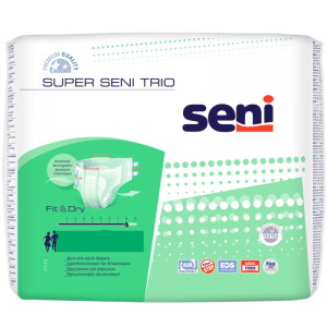 Klasické prodyšné plenkové kalhotky<br>Seni Super Trio extra Large