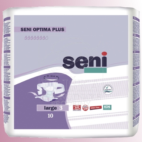 Prodyšné inkontinenční pleny s bederním pásem<br />Seni Optima Plus Large