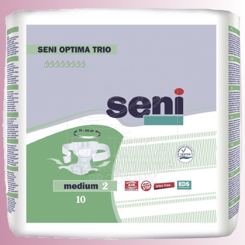Prodyšné inkontinenční pleny s bederním pásem<br />Seni Optima Trio Medium