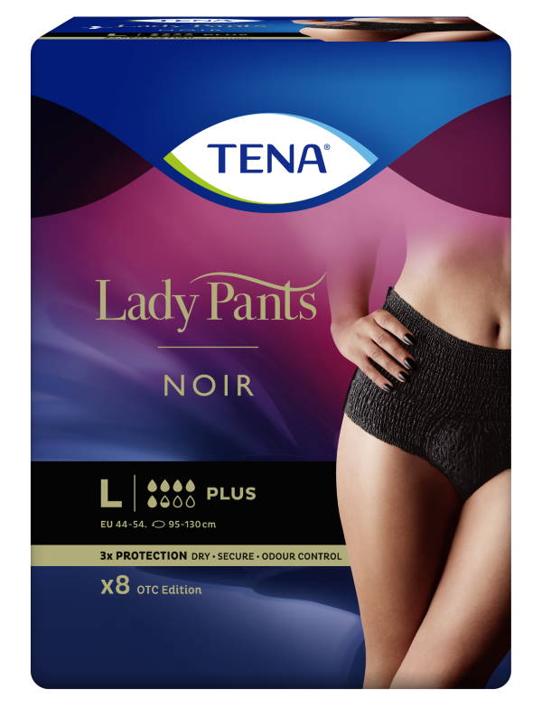 Absorpční kalhotky pro ženy<br />TENA Lady Pants Plus Noir Large