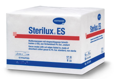 Gázový kompres se založenými okraji<br />Sterilux® ES nesterilní