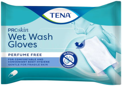 Vlhčené mycí rukavice TENA Wet Wash Gloves